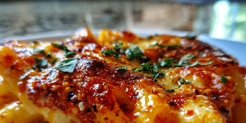 Delicious Cheesy Baked Ziti Pasta on plate