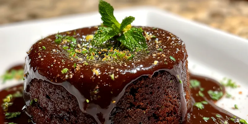 Delicious Chocolate Lava Cake on plate