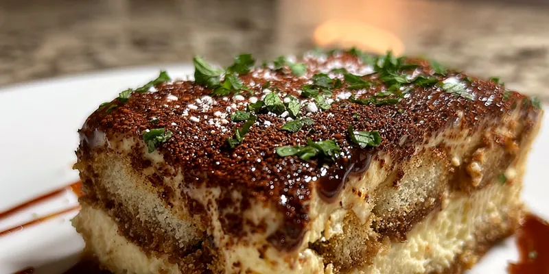Delicious Classic Tiramisu on plate