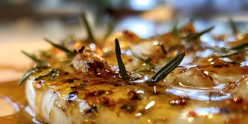 Delicious Golden Cream Delight on plate