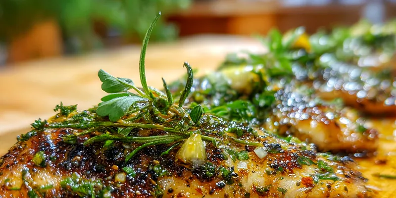 Delicious Lemon Herb Grilled Fish on plate