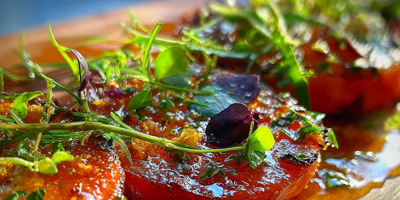 Delicious Roasted Seasonal Vegetables on plate